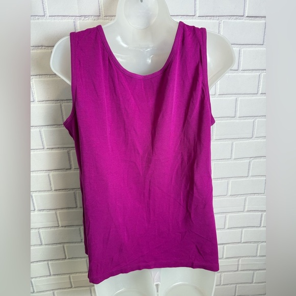 Lands' End Women's magenta petite Tank Top -Size L - Picture 5 of 12